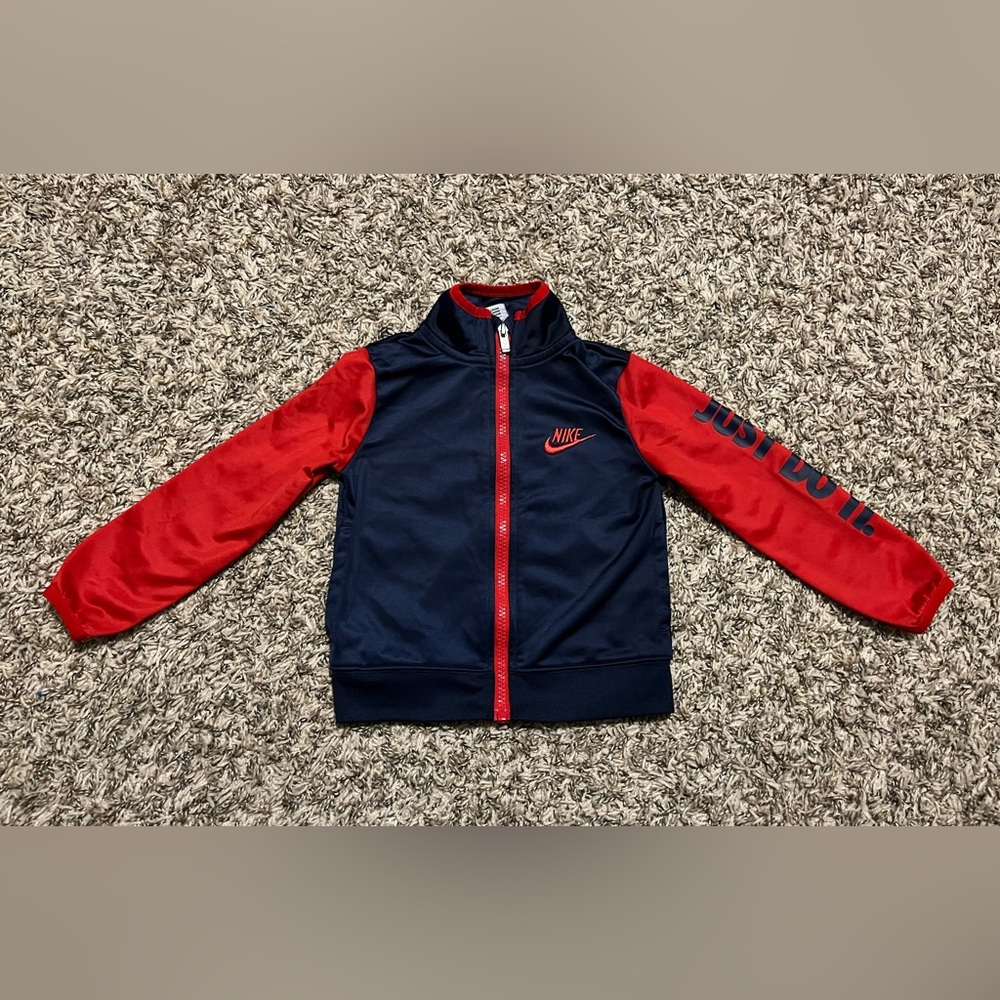 Nike Full Zip Track Jacket Navy & Red Toddler Boy 2T